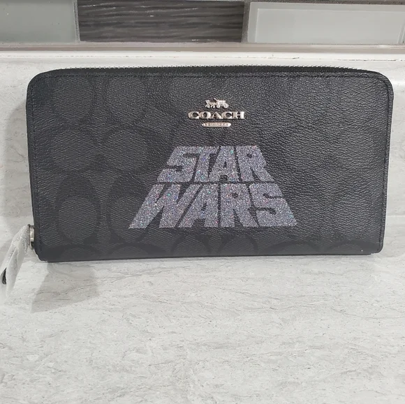 COACH Star Wars Accordion Wallet In signature Canvas With Motif